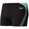 Image de Speedo Hyperboom Splice Aquashort pour Homme, Black/Alfalfa Green, 36