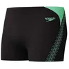 Image de Speedo Hyperboom Splice Aquashort pour Homme, Black/Alfalfa Green, 38