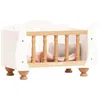 Image de Le Toy Van - Educational Wooden Toy Role Play Beautiful Sleigh Doll Cot & Crib, Girls & Boys Pretend Play Toy Pram Playset - for Ages 3+