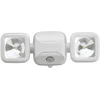 Image de Mr. Beams MB3000 haute performance, sans fil, alimenté par piles LED, Détection de mouvement, Sécurité à faisceaux lumineux double tête, 500 lumens., Plastique, blanc, 1-Pack
