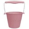 Image de Seau de plage enfant en silicone Vieux Rose Scrunch® - Jouets de plage