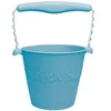 Image de Scrunch Seau pour sable, eau - Bleu pétrole - Taille compacte - Léger et flexible