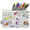 Image de eatsleepdoodle Trousse à Colorier sur les Contes de Fées - Coloriage Ludique de Licornes, Dragons, Chevaliers,Princesses, Sirènes et autres Personnages Mythiques, Feutres Textiles Lavables Inclus