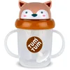 Image de TUM TUM Tasse avec paille lestée, Tasse anti-fuite, Tasse d’Apprentissage pour Bébé, Couvercle Rabattable, Paille en Silicone (Fergus le Renard 200ml)