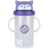 Image de TUM TUM Tasse avec paille lestée, Tasse anti-fuite, Tasse d’Apprentissage pour Bébé, Couvercle Rabattable, Paille en Silicone (Olivia le Hibou 300ml)