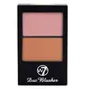 Image de W7 Duo Blush Blush Bronzant Soft Pink/Peach Poudre Soyeux Palette Unisexe