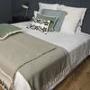 Image de Febronie - Plaid en coton Oslo vert olive 160x250 cm