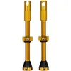 Image de Peaty's x Chris King MK2 Valve Tubeless Presta - Clé à Rayons Intégrée, Bouchon de Retrait du Noyau de Valve, Aluminium 7075, Compatible avec Insert, Accessoire Velo pour Pneu de Vélo - Gold 60 mm