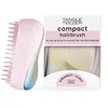 Image de Tangle Teezer Compact Styler, Brosse à Cheveux Démêlante, Cheveux Secs et Mouillés, Tous Types de Cheveux, Brosse Idéale pour Voyager, Pochette de Transport, Nacre Mat Chrome