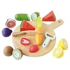 Image de Le Toy Van Jeu éducatif pour garçon de 2 Ans, Jeu de Fruits et légumes à découper en Bois FSC, 18 pièces, Jouet de Cuisine, écologique, Montessori