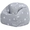 Image de Icon Étoiles Pouf Enfant, pour Poire avec Remplissage, Chaise Enfant, Fauteuil Chambre, Meuble Chambre, Meuble Salon, Gris