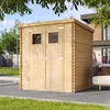 Image de TIMBELA M309 Abri de Jardin en Bois - Stockage extérieur l204xL204xH200 cm/3.53 m2 - Petit abri à Outils, Local à vélos - Toit imperméable, fenêtres