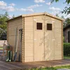 Image de Abri de Jardin en Bois - Stockage extérieur I236xL226xH218 cm/ 4.33 m2 Petit abri à Outils, Local à vélos - Toit imperméable, fenêtres TIMBELA M369