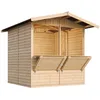 Image de TIMBELA M149 Maison de Jardin en Bois   Étal de Marché avec Comptoir, L253xP263xH232 cm / 4 m², Facile à Monter et à Démonter, Bar Jardin, Abri Multifonctionnel