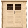 Image de TIMBELA M309F Abri de Jardin en Bois - Porte verrouillable de Haute qualité - Stockage extérieur l204xL204xH200 cm/3.53 m2 - Petit abri à Outils, Local à vélos - Toit imperméable, fenêtres