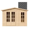 Image de TIMBELA M334FB+H334FBBLACK Abri de Jardin en Bois 6 m² avec Sol, L332xP222xH232 cm   Chalet de Loisirs, Maison d'Été avec Bardeaux Bitumineux Noirs
