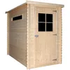 Image de Abri de Jardin en Bois, Petite fenêtre - Stockage extérieur l239xL144xH198 cm/2.63 m2 - Petit abri à Outils, Local à vélos - Toit imperméable, fenêtres TIMBELA M306A