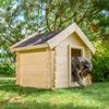 Image de Niche pour Chien Exterieur en Bois - Maison Chien de Petit Race, Toit étanche, 76 x 99 x H80 cm, Taille S - Cabane Chien TIMBELA M401-1