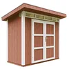 Image de Abri de Jardin Qualité Premium 3m² - L161xL294cm - Kit Tout Compris avec Sol, tuiles bitumineuses, Set de Peinture-Construction de Panneaux LP Smartside- Cabane de Jardin Timbela M901A Redwood Red