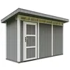 Image de Abri de Jardin Qualité Premium 4m² - L161xL412cm - Kit Tout Compris avec Sol, tuiles bitumineuses, Set de Peinture-Construction de Panneaux LP Smartside- Cabane de Jardin Timbela M902 Cavern Steel
