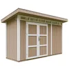 Image de Abri de Jardin Qualité Premium 4m² - L161xL412cm - Kit Tout Compris avec Sol, tuiles bitumineuses, Set de Peinture-Construction de Panneaux LP Smartside- Cabane de Jardin Timbela M902A Terra Brown