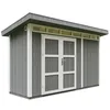 Image de Abri de Jardin Qualité Premium 4m² - L161xL412cm - Kit Tout Compris avec Sol, tuiles bitumineuses, Set de Peinture-Construction de Panneaux LP Smartside- Cabane de Jardin Timbela M902A Cavern Steel