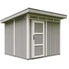 Image de Abri de Jardin Qualité Premium 6m² - L294xL279cm - Kit Tout Compris avec Sol, tuiles bitumineuses, Set de Peinture-Construction de Panneaux LP Smartside- Cabane de Jardin Timbela M903 Tundra Grey