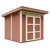 Image de Abri de Jardin Qualité Premium 6m² - L294xL279cm - Kit Tout Compris avec Sol, tuiles bitumineuses, Set de Peinture-Construction de Panneaux LP Smartside- Cabane de Jardin Timbela M903A Redwood Red