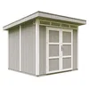 Image de Abri de Jardin Qualité Premium 6m² - L294xL279cm - Kit Tout Compris avec Sol, tuiles bitumineuses, Set de Peinture-Construction de Panneaux LP Smartside- Cabane de Jardin Timbela M903A Tundra Grey