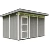Image de Abri de Jardin Qualité Premium 9m² - L412xL279cm - Kit Tout Compris avec Sol, tuiles bitumineuses, Set de Peinture-Construction de Panneaux LP Smartside- Cabane de Jardin Timbela M904 Cavern Steel