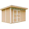 Image de Abri de Jardin Qualité Premium 9m² - L412xL279cm - Kit Tout Compris avec Sol, tuiles bitumineuses, Set de Peinture-Construction de Panneaux LP Smartside- Cabane de Jardin Timbela M904A Harvest Honey