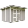 Image de Abri de Jardin Qualité Premium 9m² - L412xL279cm - Kit Tout Compris avec Sol, tuiles bitumineuses, Set de Peinture-Construction de Panneaux LP Smartside- Cabane de Jardin Timbela M904A Tundra Grey