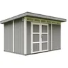 Image de Abri de Jardin Qualité Premium 9m² - L412xL279cm - Kit Tout Compris avec Sol, tuiles bitumineuses, Set de Peinture-Construction de Panneaux LP Smartside- Cabane de Jardin Timbela M904A Cavern Steel
