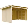Image de Abri de Jardin Qualité Premium 8,68 m² - H231x248x412 cm - Construction de Panneaux LP Smartside - sans Plancher e paroi latérale - Timbela M939B