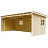 Image de Abri de Jardin Qualité Premium 14,3 m² - H231x248x648 cm - Construction de Panneaux LP Smartside - sans Plancher e paroi latérale - Timbela M941B