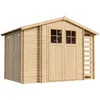 Image de Abri de Jardin en Bois et Range bûches extérieur - Stockage extérieur I206xL328xH218 cm/ 3,53 + 0,97+0,97 m2 Petit abri à Outils, Local à vélos - TIMBELA M389F