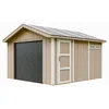 Image de Garage QUALITÉ Premium 13 m² - L378xl412 cm - Garage pour Moto, vélos, Machines de Jardinage - Construction en Panneaux LP Smartside - Abri de Jardin Timbela M990B-TERRA Brown