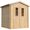 Image de Abri de Jardin en Bois avec Sol TRAITÉ - Stockage extérieur I186xL196xH218 cm/ 2,82 m2 Petit abri à Outils, Local à vélos - TIMBELA M320C+M320G