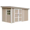 Image de Abri de Jardin Qualité Premium 8,68 m² - H231x248x412 cm - Construction de Panneaux LP Smartside - sans Plancher e paroi latérale - Timbela M939B-TERRA Brown