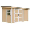 Image de Abri de Jardin Qualité Premium 8,68 m² - H231x248x412 cm - Construction de Panneaux LP Smartside - sans Plancher e paroi latérale - Timbela M939B-HARVEST Honey