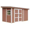 Image de Abri de Jardin Qualité Premium 8,68 m² - H231x248x412 cm - Construction de Panneaux LP Smartside - sans Plancher e paroi latérale - Timbela M939B-REDWOOD Red