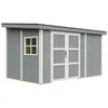 Image de Abri de Jardin Qualité Premium 8,68 m² - H231x248x412 cm - Construction de Panneaux LP Smartside - sans Plancher e paroi latérale - Timbela M939B-CAVERN Steel