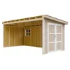Image de Abri de Jardin Qualité Premium 11,47 m² - H231x248x530 cm - Construction de Panneaux LP Smartside - sans Plancher e paroi latérale - Timbela M940B-TERRA Brown