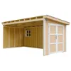Image de Abri de Jardin Qualité Premium 11,47 m² - H231x248x530 cm - Construction de Panneaux LP Smartside - sans Plancher e paroi latérale - Timbela M940B-HARVEST Honey