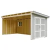 Image de Abri de Jardin Qualité Premium 11,47 m² - H231x248x530 cm - Construction de Panneaux LP Smartside - sans Plancher e paroi latérale - Timbela M940B-TUNDRA Grey