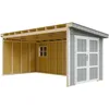 Image de Abri de Jardin Qualité Premium 11,47 m² - H231x248x530 cm - Construction de Panneaux LP Smartside - sans Plancher e paroi latérale - Timbela M940B-CAVERN Steel