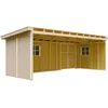Image de Abri de Jardin Qualité Premium 14,3 m² - H231x248x648 cm - Construction de Panneaux LP Smartside - sans Plancher e paroi latérale - Timbela M941B-TERRA Brown