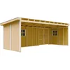 Image de Abri de Jardin Qualité Premium 14,3 m² - H231x248x648 cm - Construction de Panneaux LP Smartside - sans Plancher e paroi latérale - Timbela M941B-HARVEST Honey