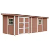 Image de Abri de Jardin Qualité Premium 14,3 m² - H231x248x648 cm - Construction de Panneaux LP Smartside - sans Plancher e paroi latérale - Timbela M941B-REDWOOD Red