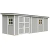 Image de Abri de Jardin Qualité Premium 14,3 m² - H231x248x648 cm - Construction de Panneaux LP Smartside - sans Plancher e paroi latérale - Timbela M941B-TUNDRA Grey